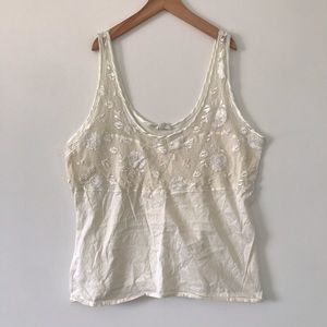 Vintage Floral Lace Tank Top